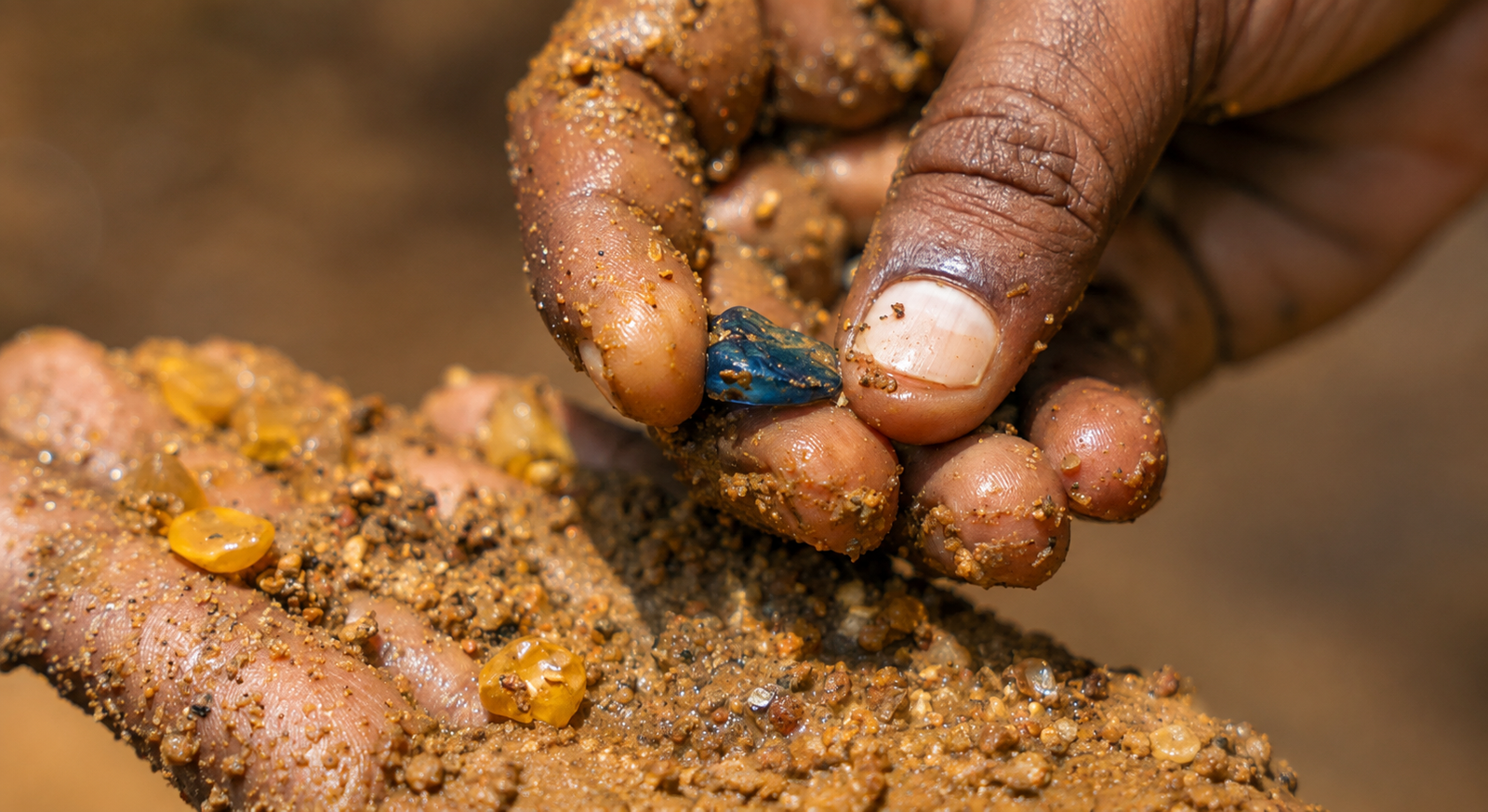 Inside a Sri Lankan gemstone mine - muted shadows and sparkling discoveries
