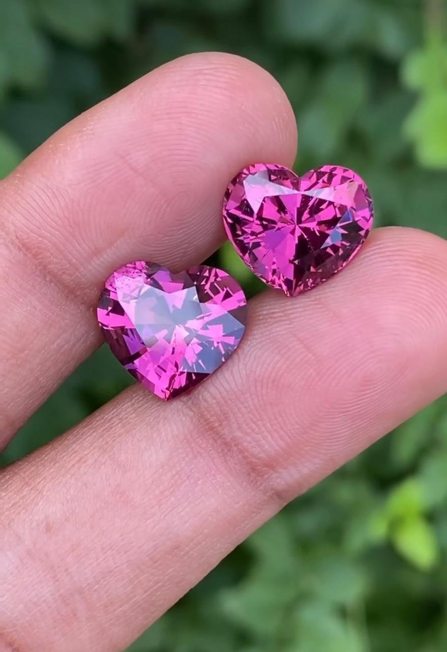 Pink sapphire macro photograph