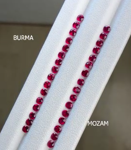 3mm Mozambique Burma heated ruby