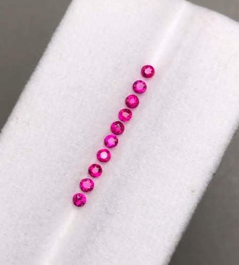 Burma ruby round cut 2.0-2.10mm